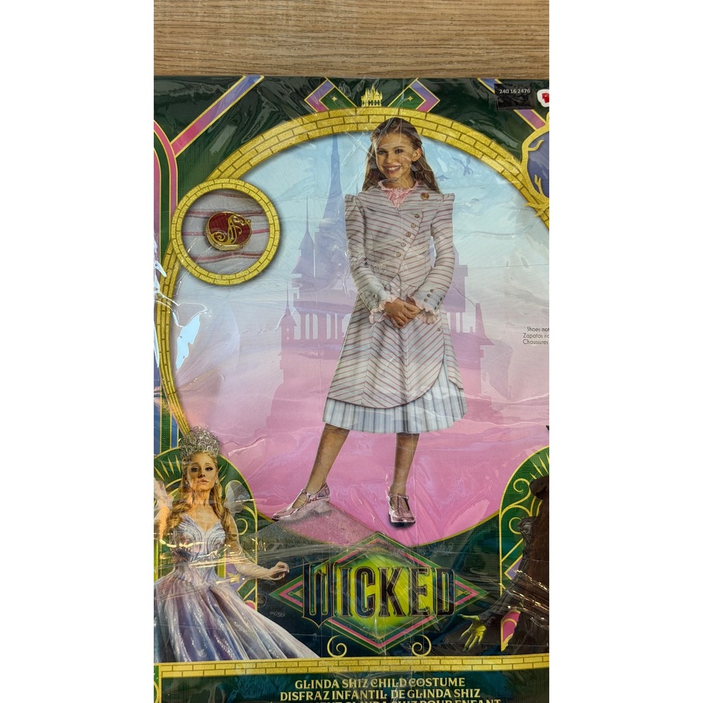 Disguise Wicked Movie Glinda Shiz University Child Costume Pink White S 4-6X